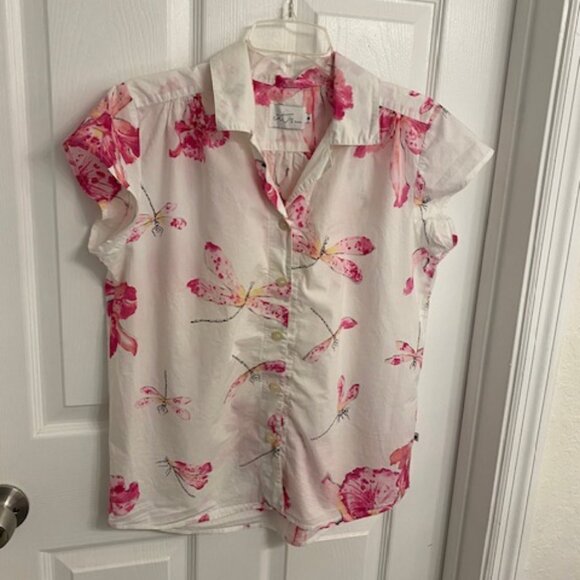 The Cat’s Pajamas Floral and Dragonflies Women’s Pajamas Set Size M - Picture 2 of 7